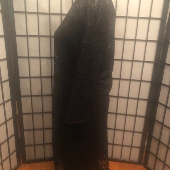 EXPRESS Black Eyelet Sheath Dress - Size L - Picture 2 of 6